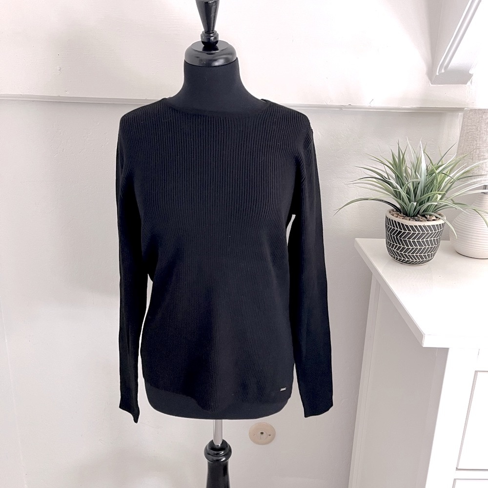 French Dressing Jeans Womens Black Ribbed sweater